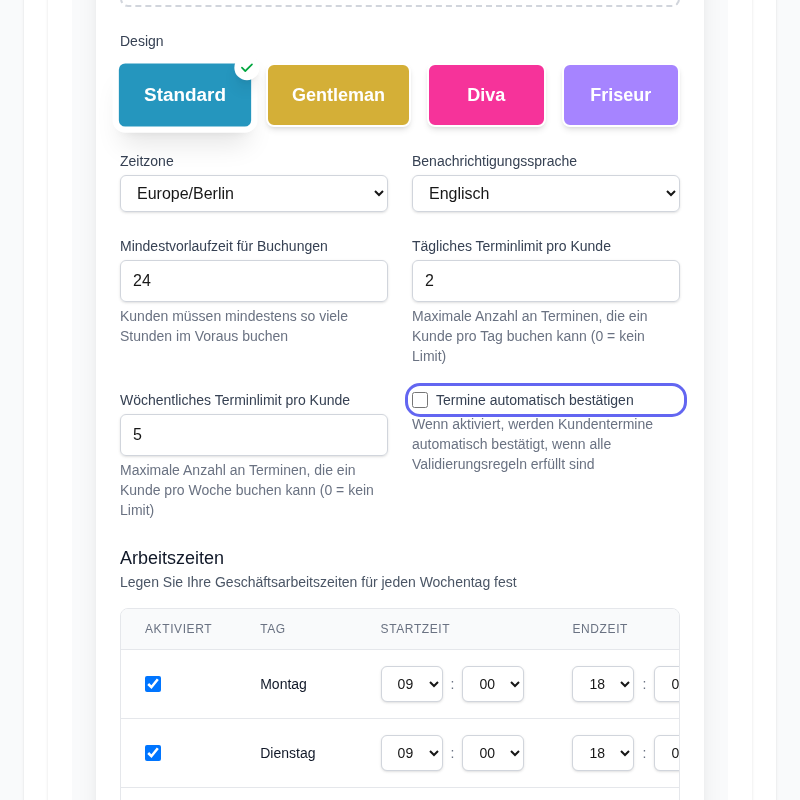Produktscreenshot: Genehmigungsablauf-Umschalter — automatischer vs. manueller Bestätigungsmodus