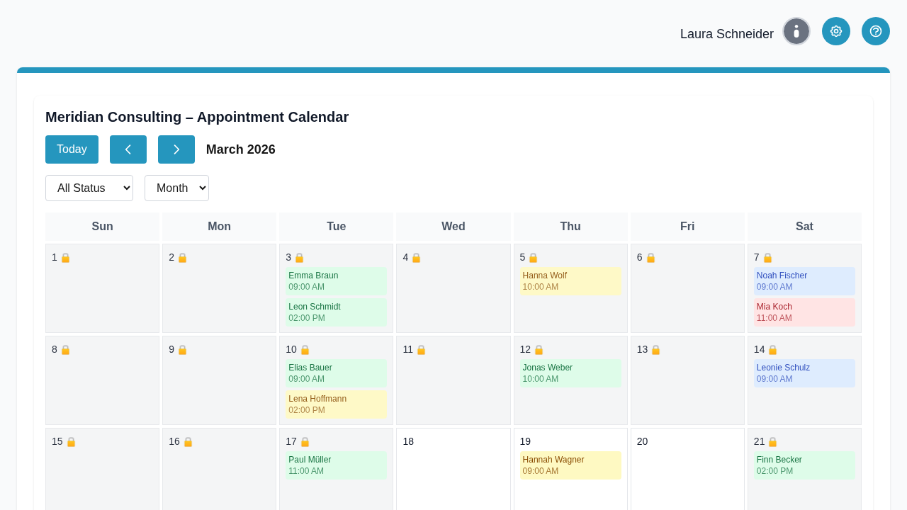 Product screenshot: Customer confirmation email with appointment details